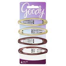 Goody Oval Large Snap Clips 4pk
