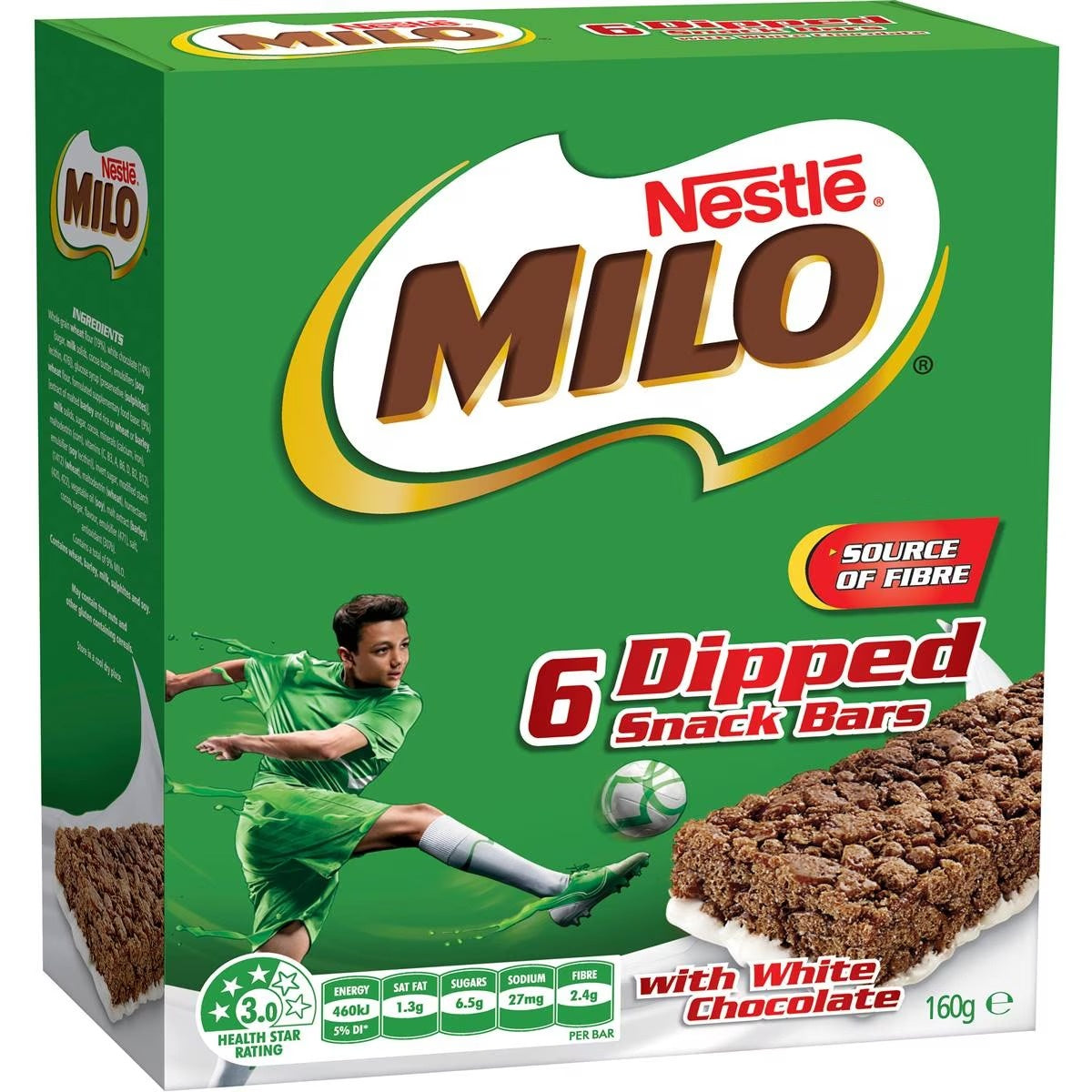 Nestle Milo Dipped Snack Bars 6pk 160g
