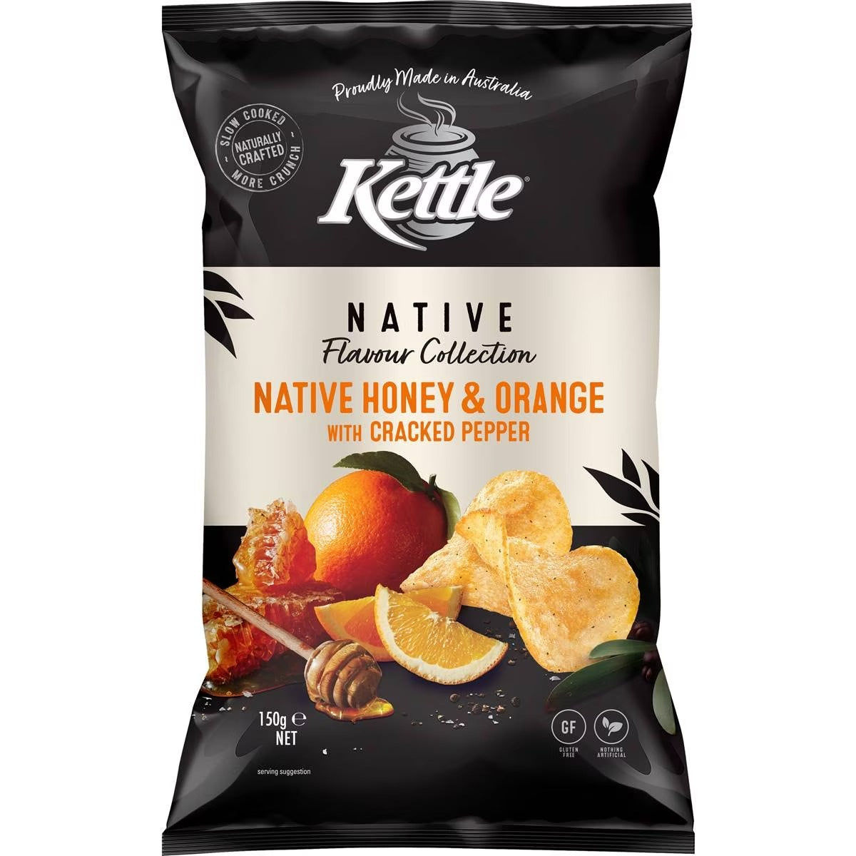 Kettle Native Honey & Orange with Pepper Chips 150g