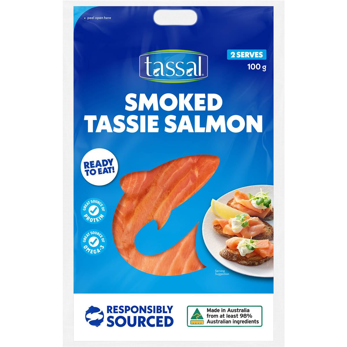 Tassal Premium Tasmanian Smoked Salmon Slices 200g