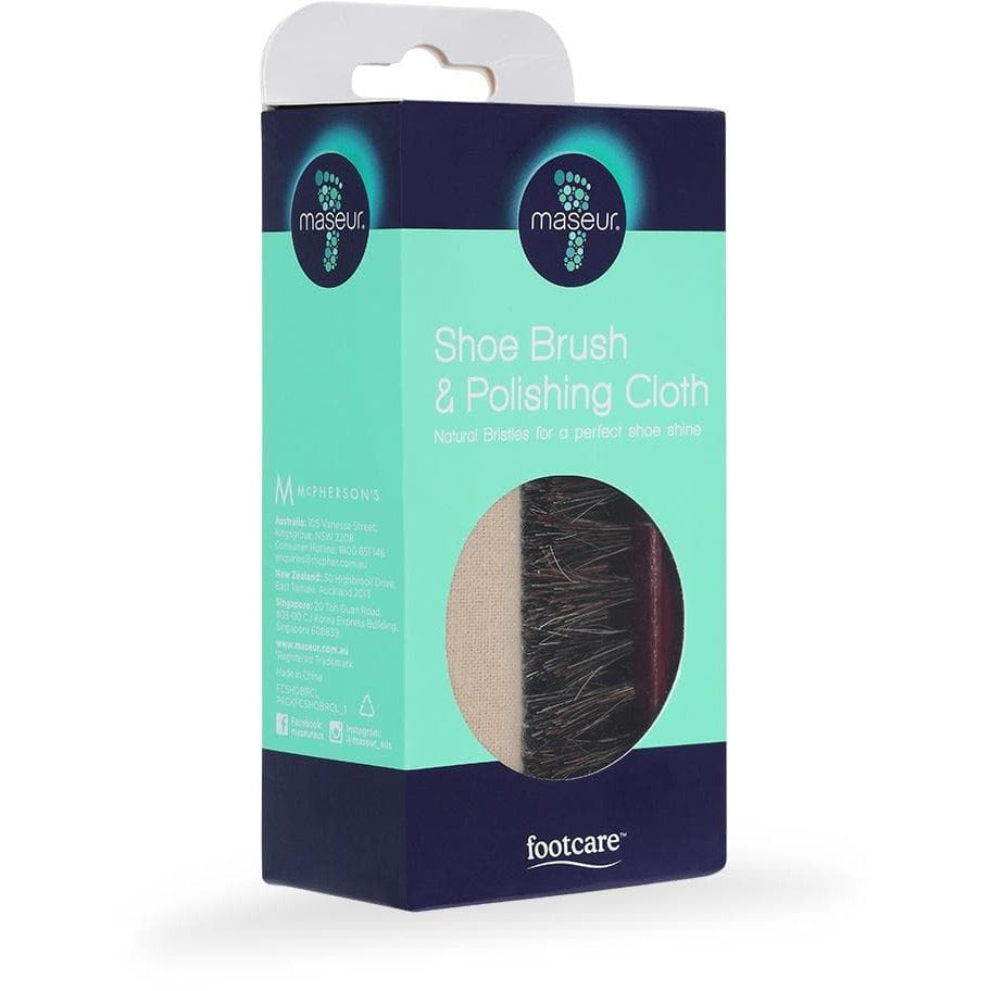 Maseur Footcare Shoe Brush & Polishing Cloth
