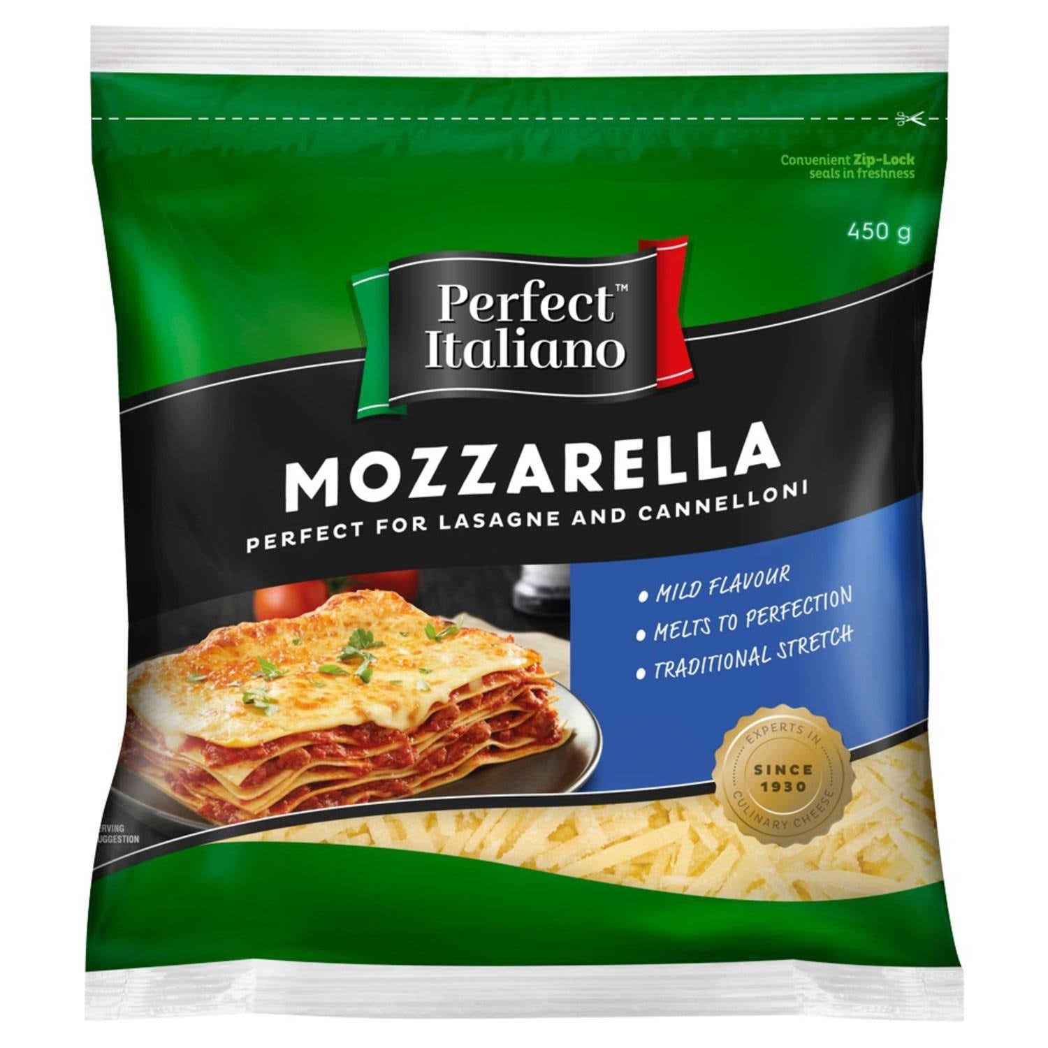 Perfect Italiano Mozzarella Grated Shredded 450g