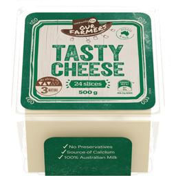 Community Co Tasty Cheese Slices 500g 24pk