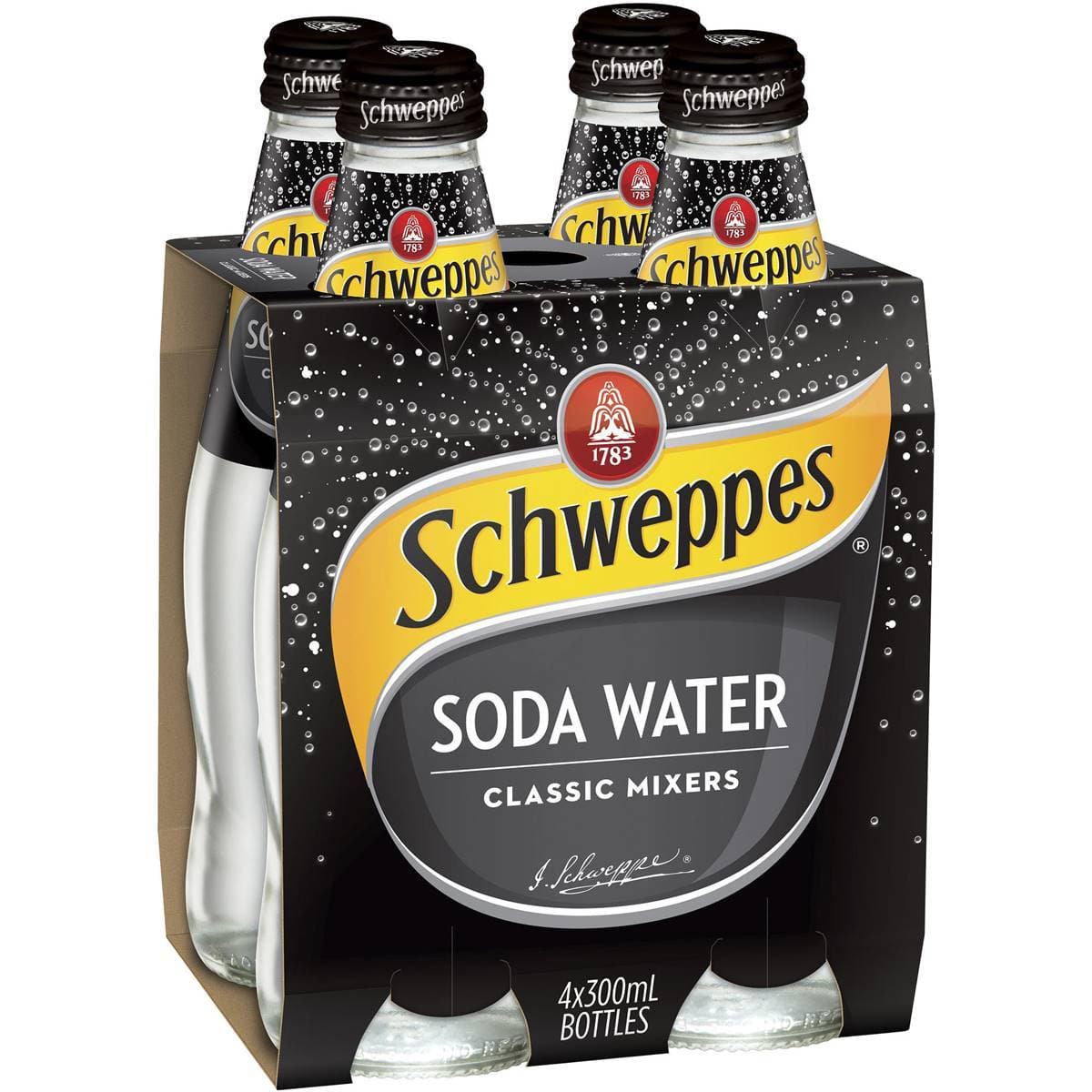 Schweppes Mixers Soda Water 4x300ml