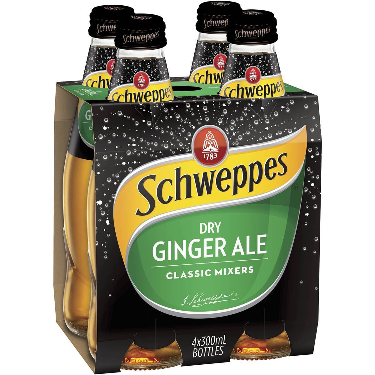 Schweppes Mixers Dry Ginger Ale 4x300ml