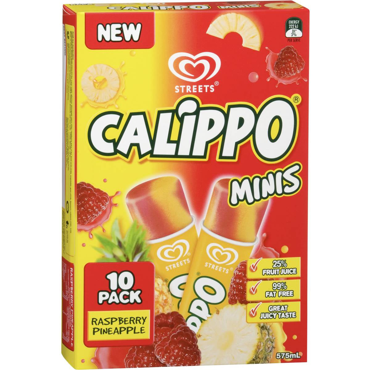 Calippo Mini Raspberry & Pineapple Icy Poles 10pk