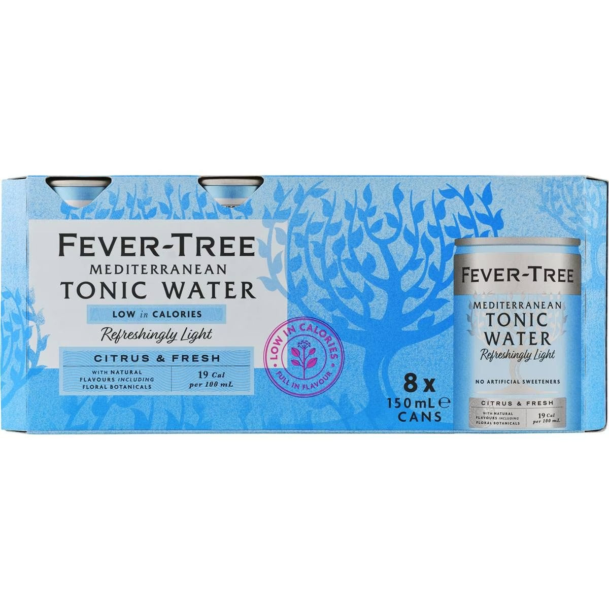 Fever Tree Refreshingly Light Mediterranean Tonic Cans 150ml x 8pk
