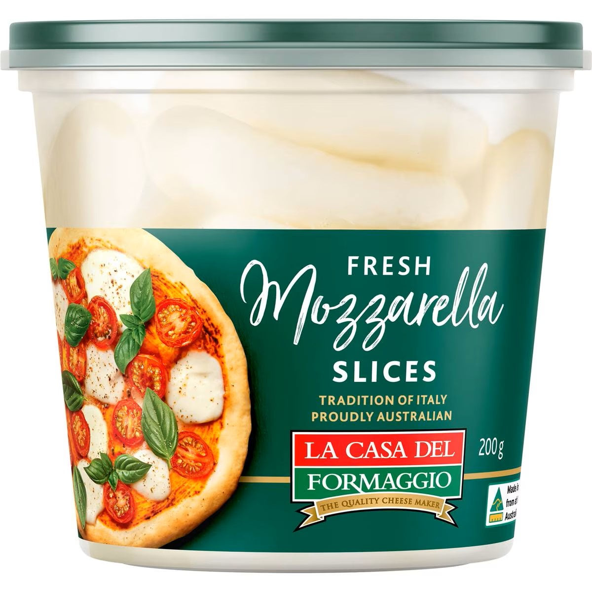La Casa Del Formaggio Fresh Mozzarella Slices 200g