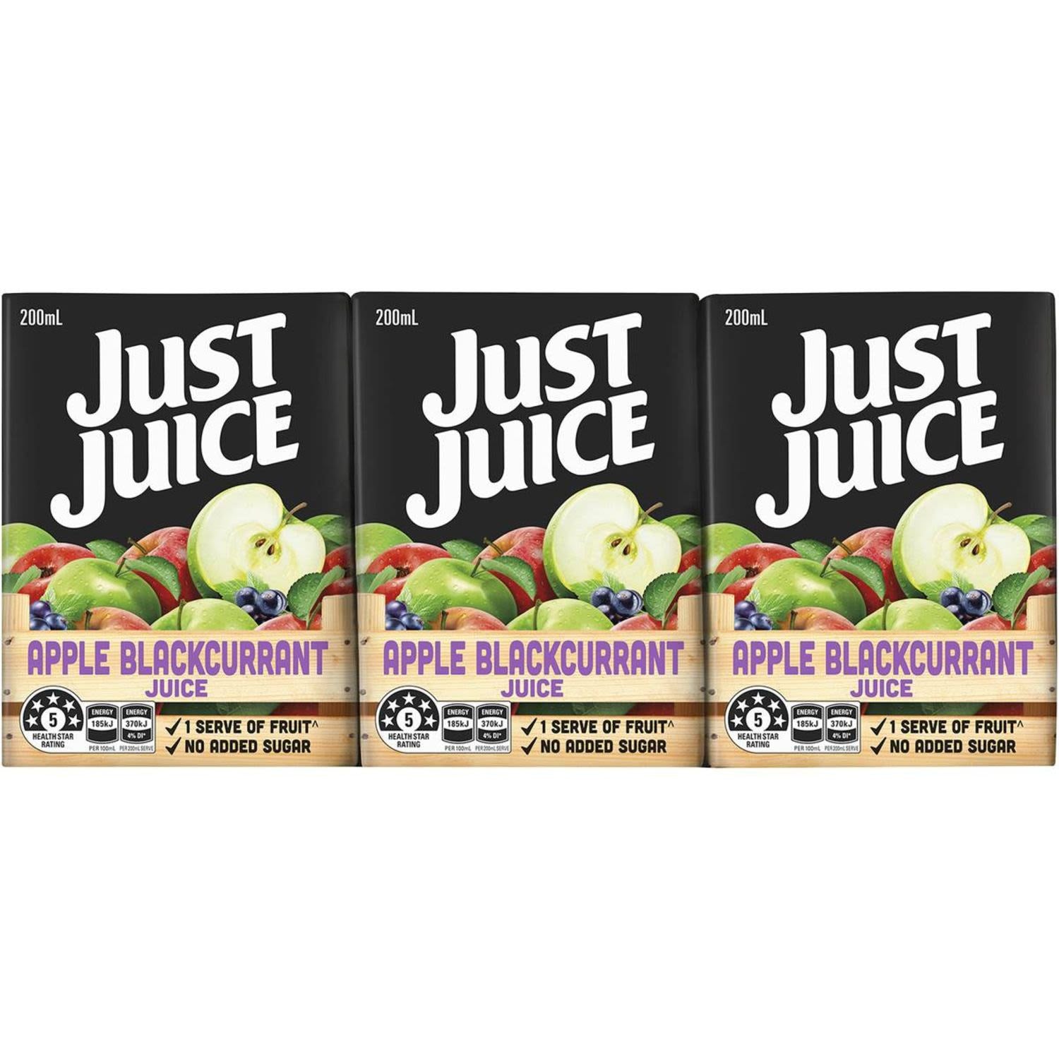 Just Juice Apple & Blackcurrant 6x200ml