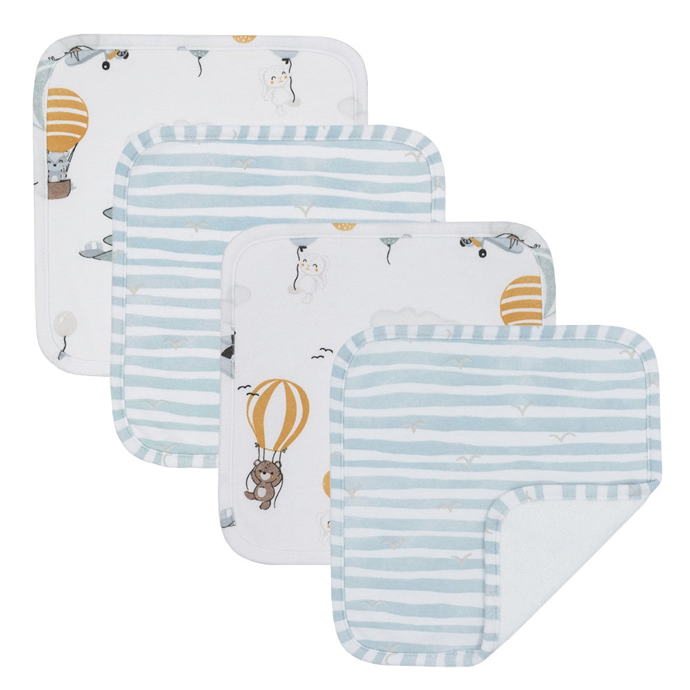 Baby wash cloths - 4 pack | Up Up & Away