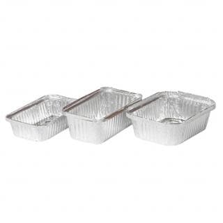Foil 448 Rectangle Containers with Lids Small 10pk