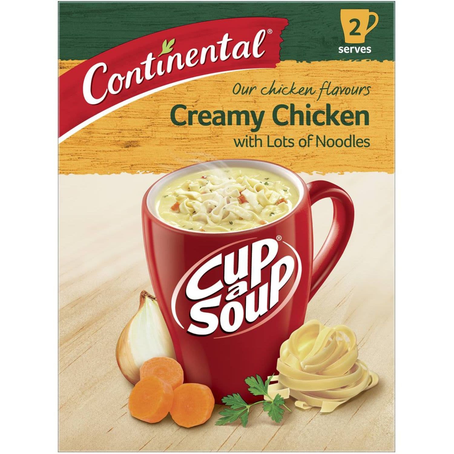 Continental Cup A Soup Creamy Chicken Lots of Noodles 2pk