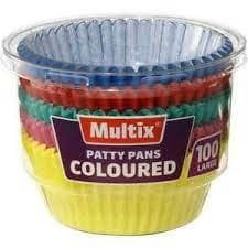 Multix Patty Pans Coloured Large 100pk