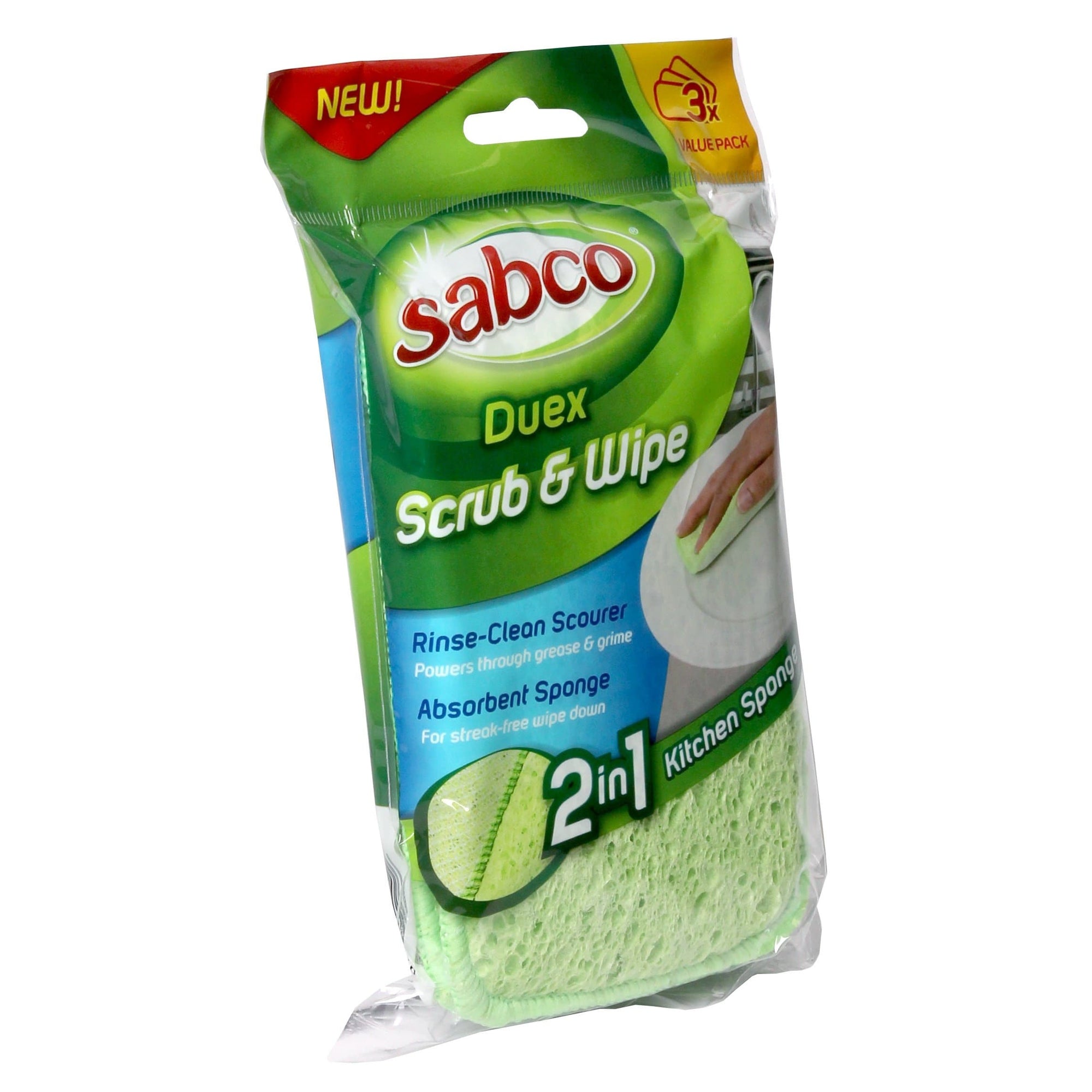 Sabco Duex Scrub & Wipe 3pk