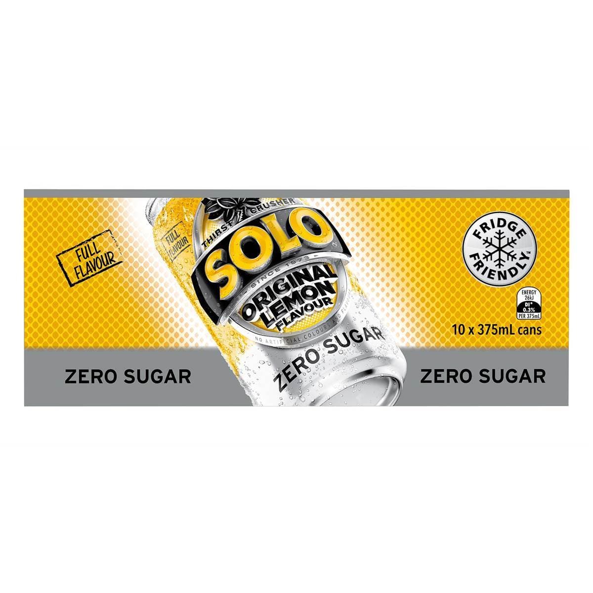 Schweppes Solo Zero Sugar Cans 10x375ml