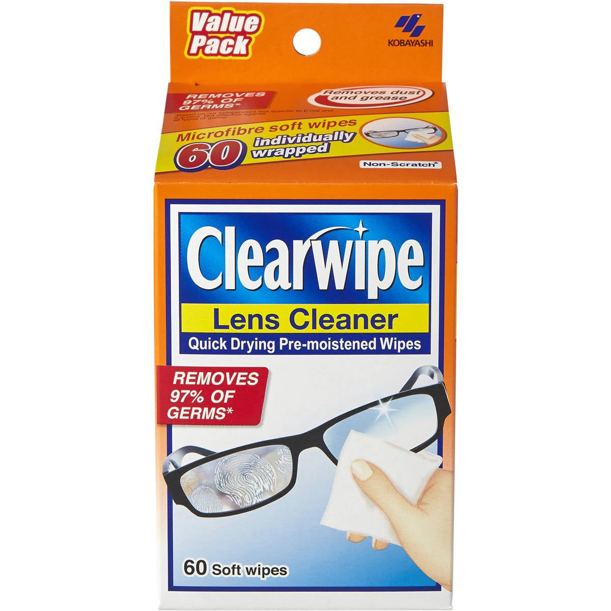 Clearwipe Wipe Lens Cleaner 60pk