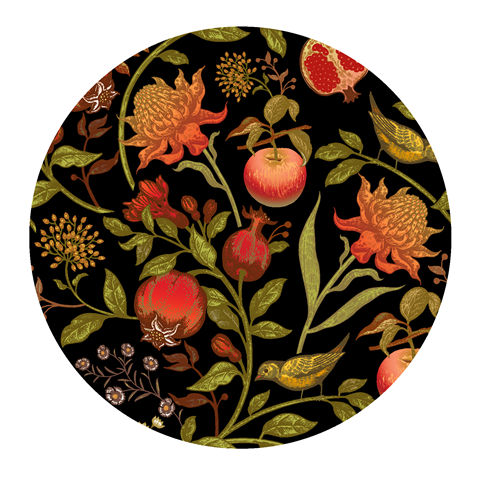 Paper Placemats Forest Fruits Gloss Round 30pk