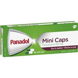 Panadol Mini Caps 500mg 20pk