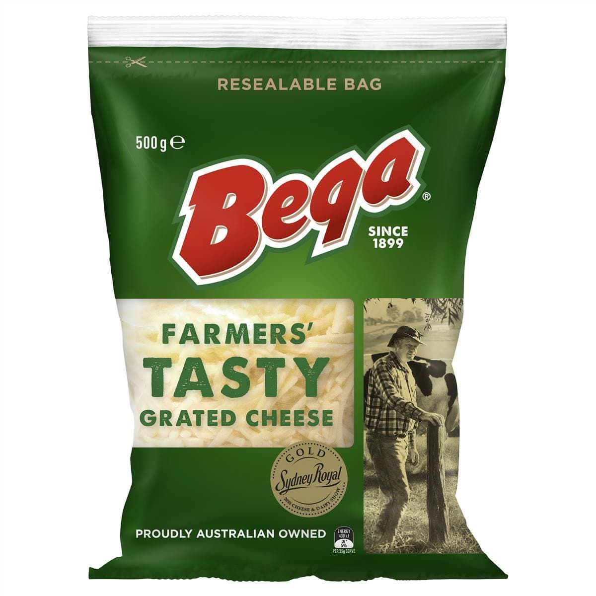 Bega Grated Cheese Tasty 500g