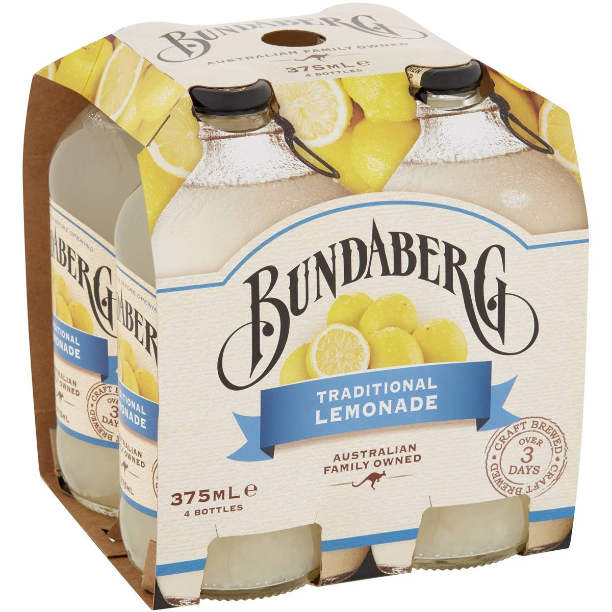 Bundaberg Traditional Lemonade 4x375ml