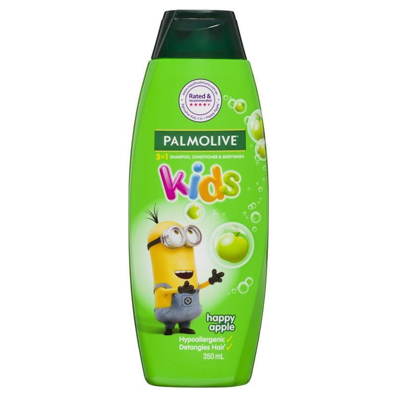 Palmolive Kids 3 in 1 Bodywash Shampoo & Conditioner Apple 350ml