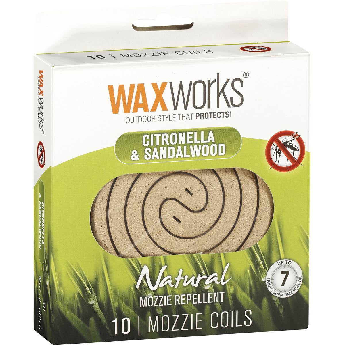 Waxworks Mozzie Coils Citronella & Sandalwood 10pk