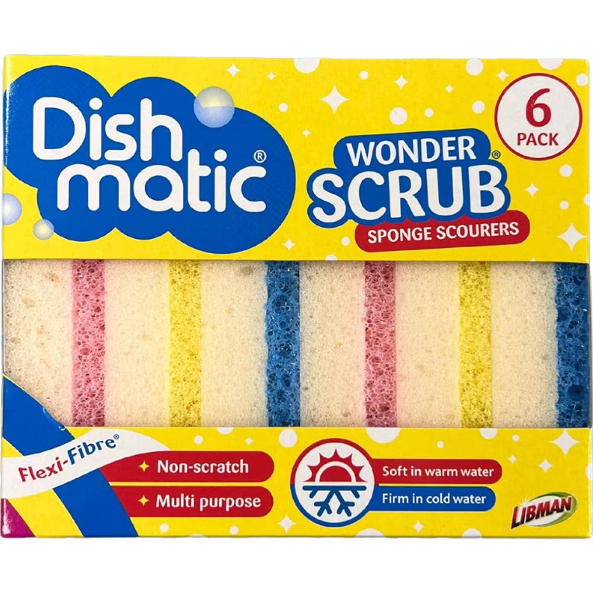 Dishmatic Wonder Scrub Sponge Scourer 6pk