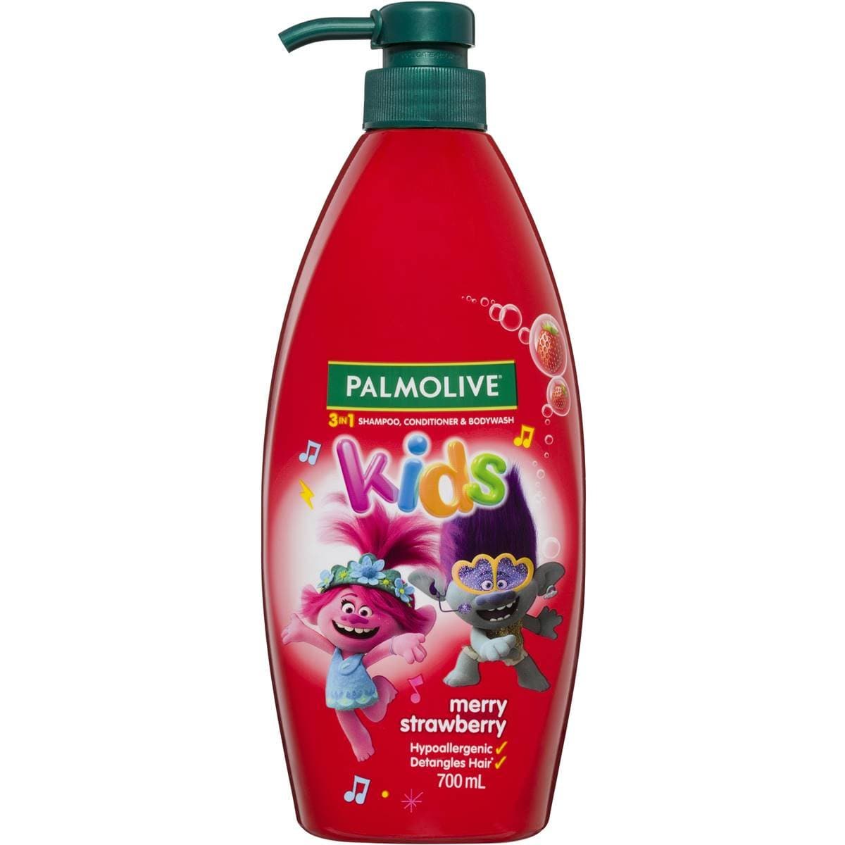 Palmolive Kids 3 in 1 Bodywash Shampoo & Conditioner Strawberry 700ml