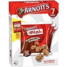 Arnotts Mini Chocolate Chip Cookies 7pk 175g