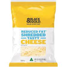 Black & Gold Shredded Grated Reduced Fat Tasty Cheese 500g