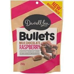 Darrell Lea Bullets Milk Chocolate Raspberry 226g