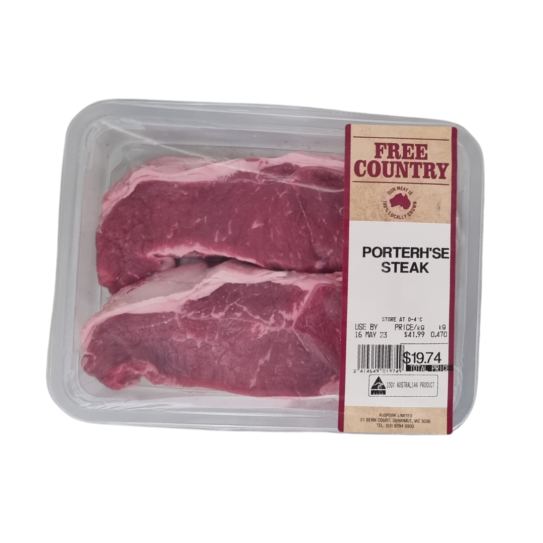 Beef Porterhouse Steak - Free Country - kg