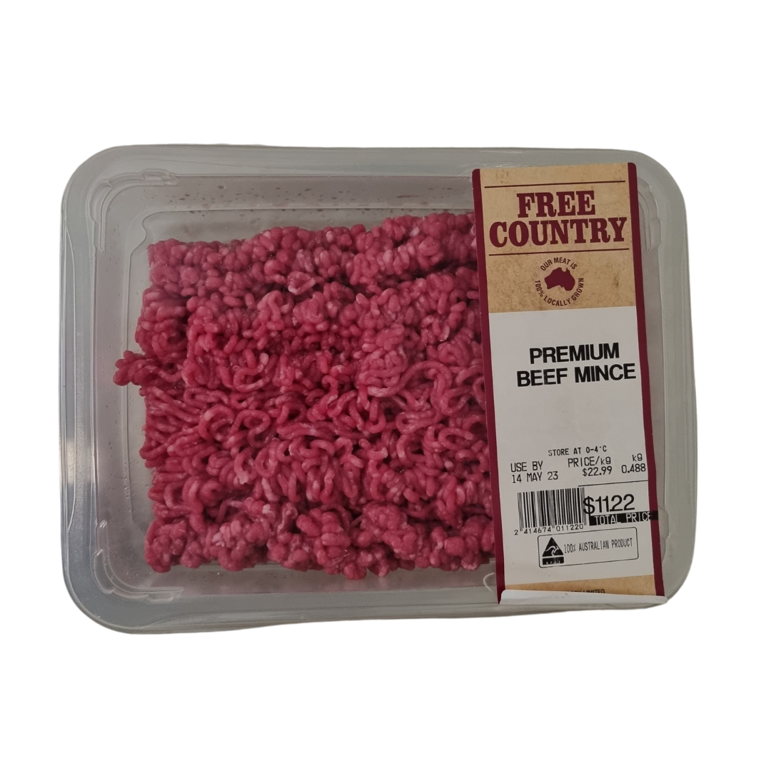 Beef Mince Premium Free Country 500g