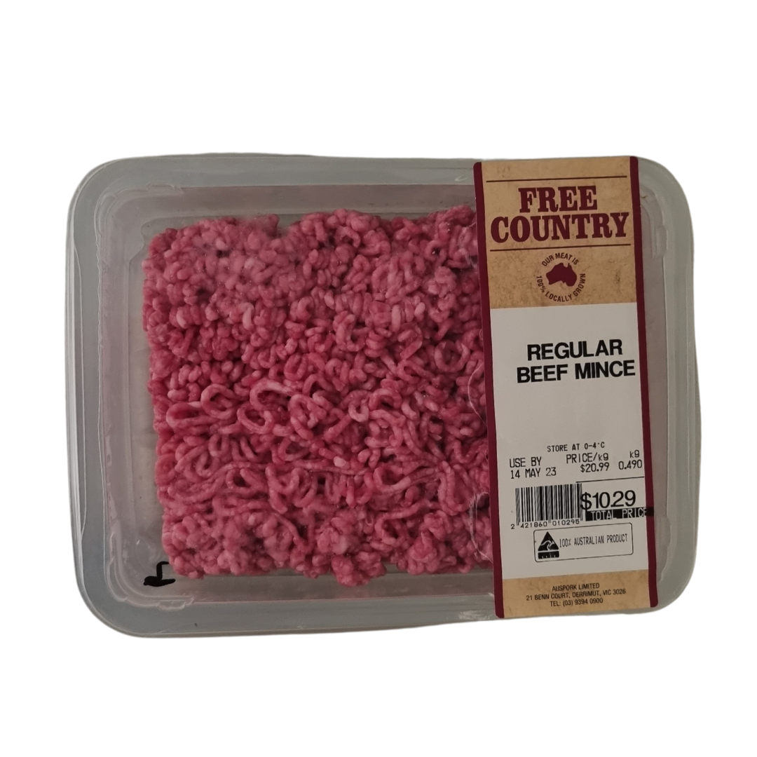 Beef Mince Regular Free Country 500g