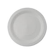Genfac Plastic Plates White Round Large 230mm 50pk