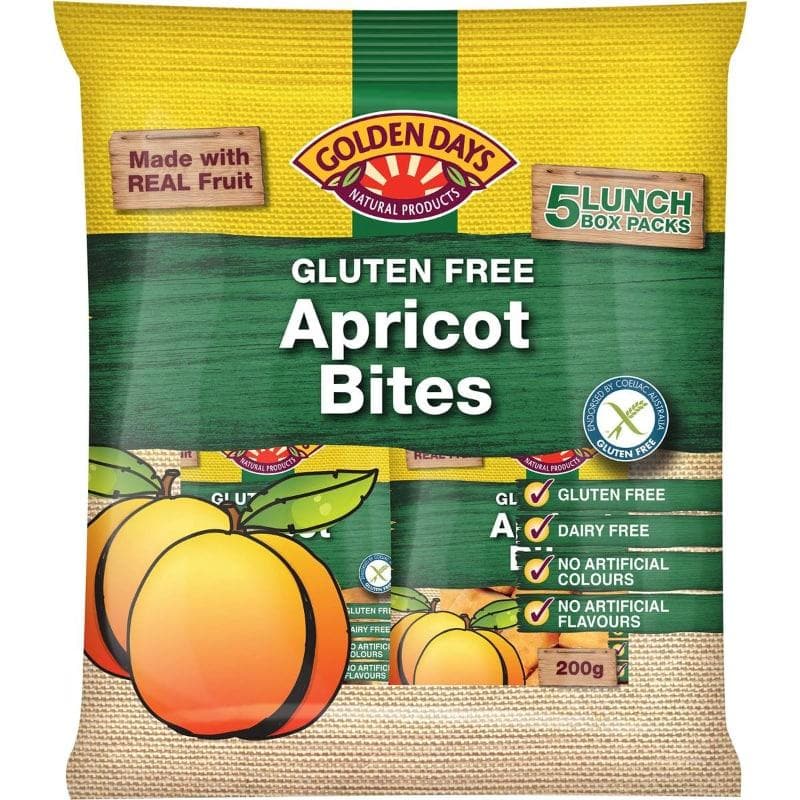 Golden Days Apricot Bites Snack Packs 5x40g