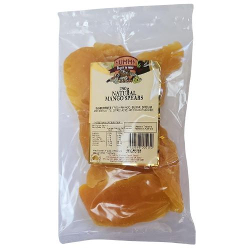 Yummy Snack Co Natural Mango Spears Dried 250g