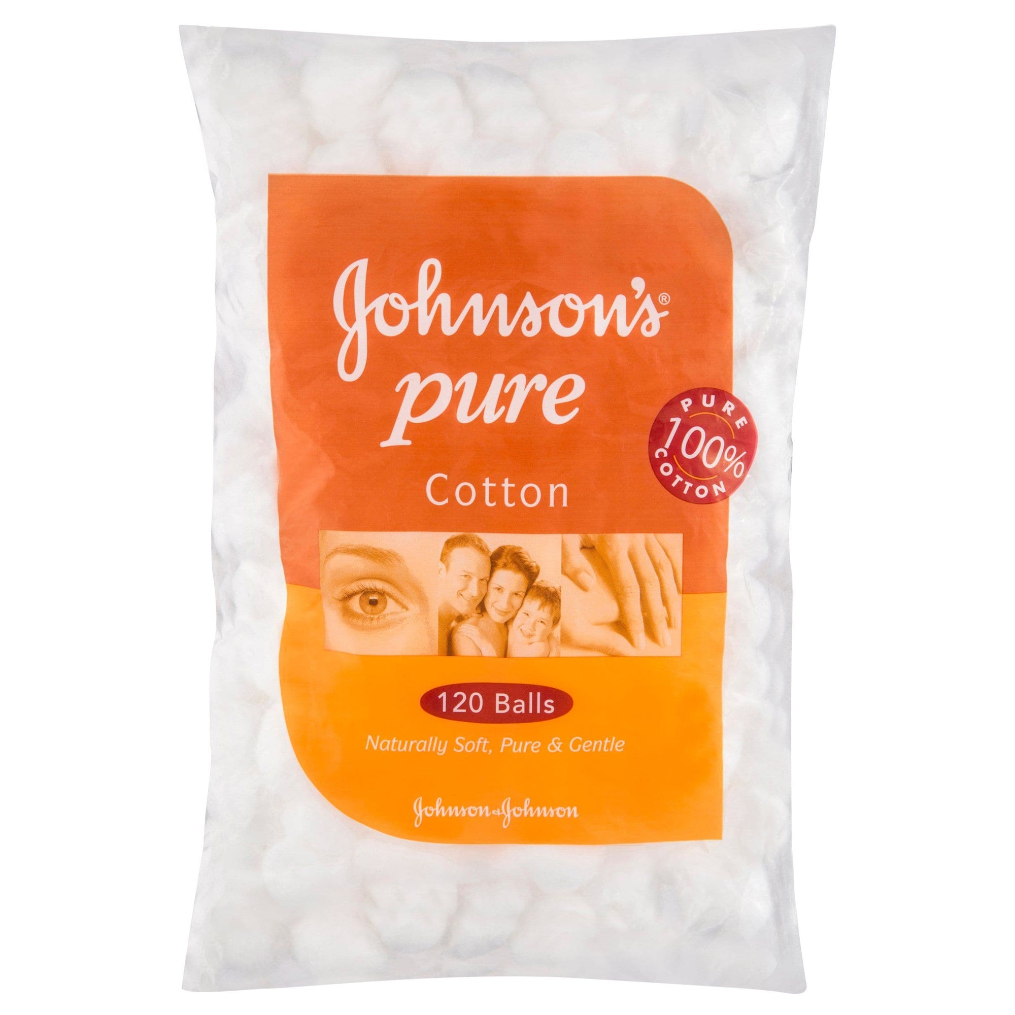 Johnsons Pure Cotton Balls White 120pk Campus&Co