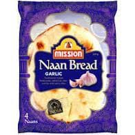 Mission Naan Bread Garlic 4pk