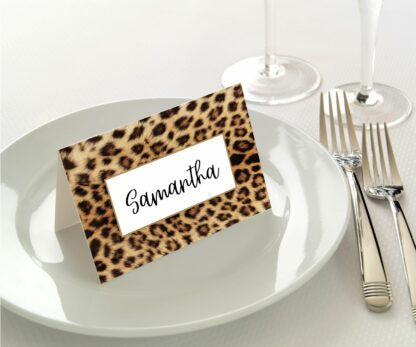 Manor Road Place Cards Leopard 45pk