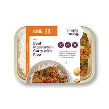 Simply Tasty Beef Massaman Curry with Rice 400g