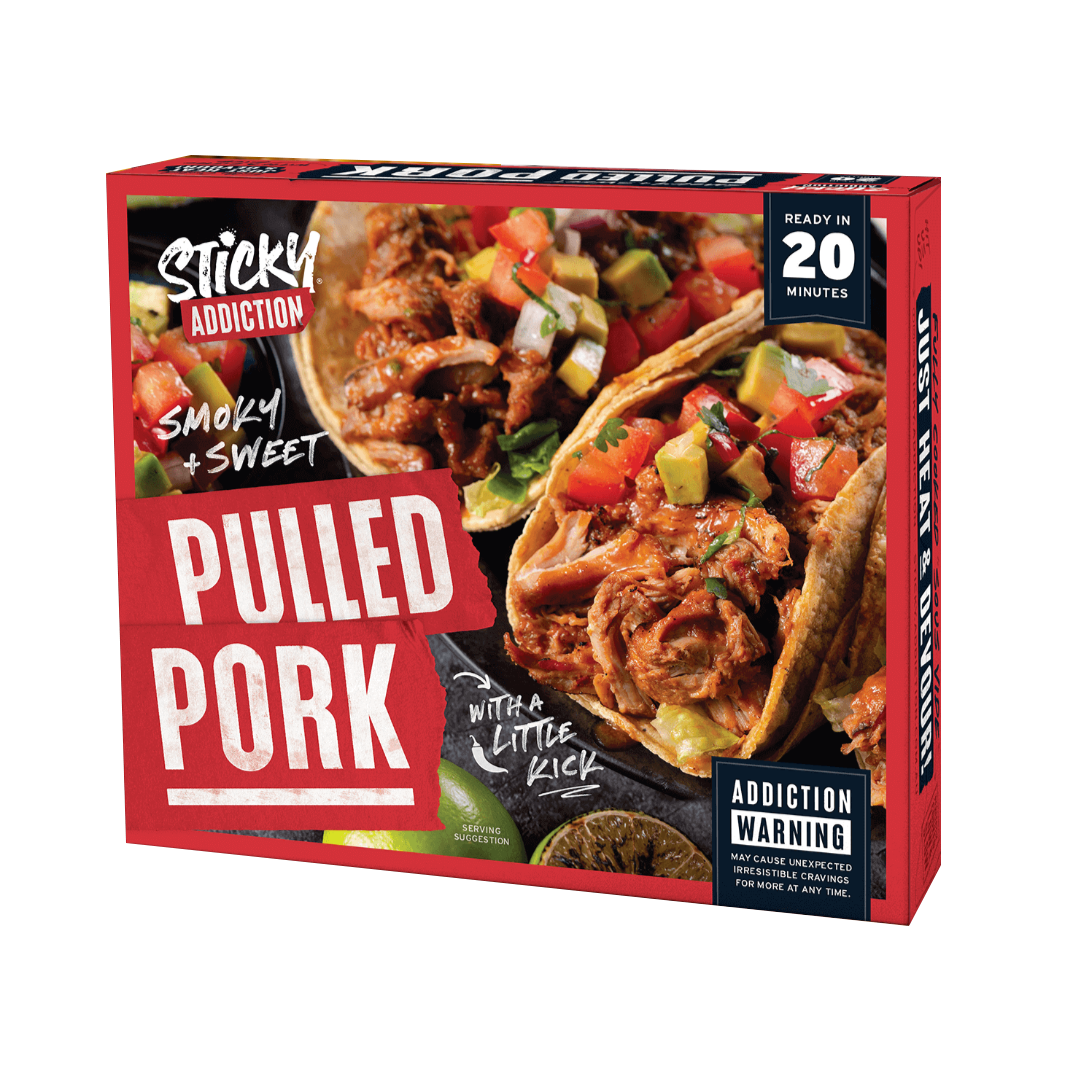 Smoky & Sweet Pulled Pork (Sticky Addiction) 500g *FROZEN*