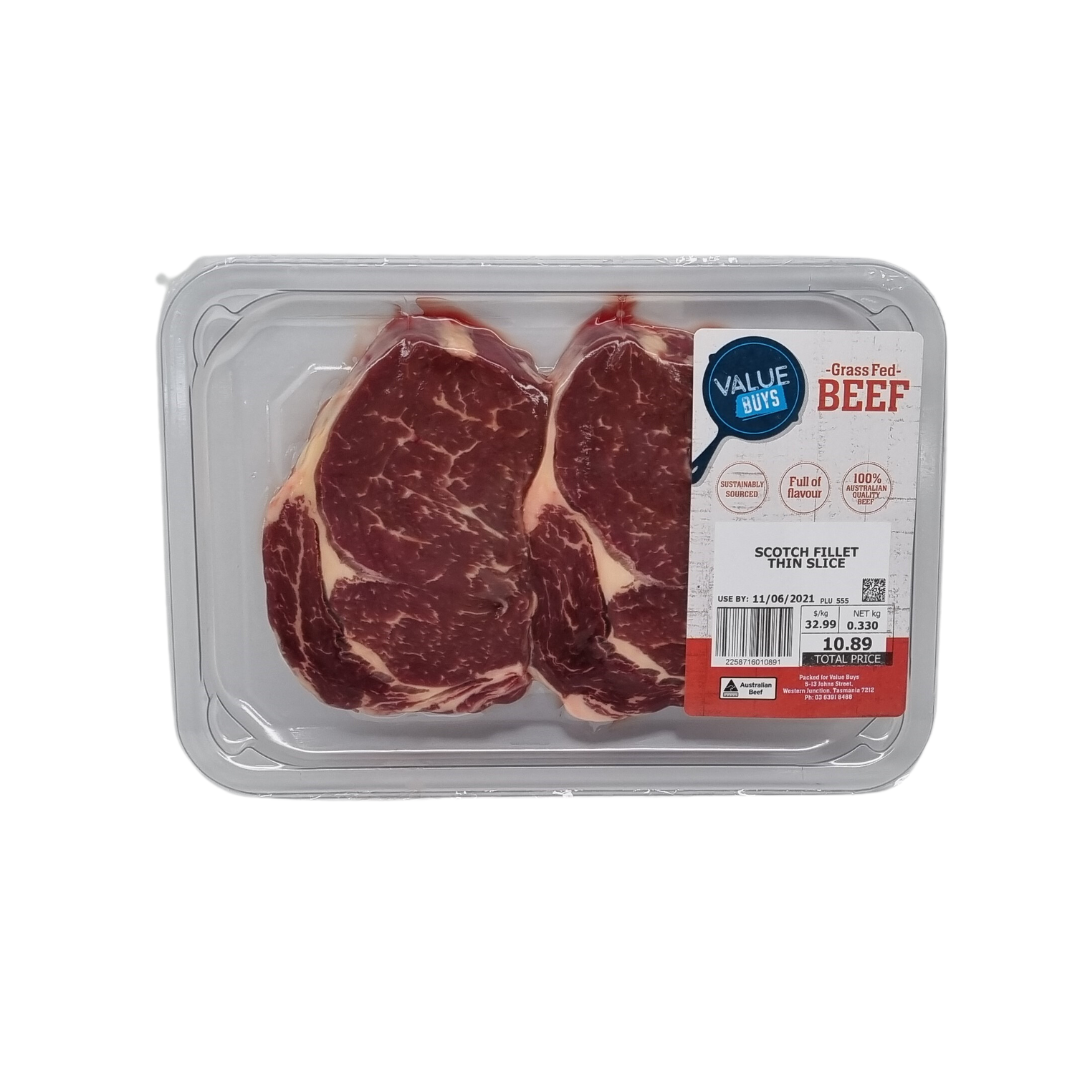 Beef Scotch Fillet Thin Slice Value Buys p/kg