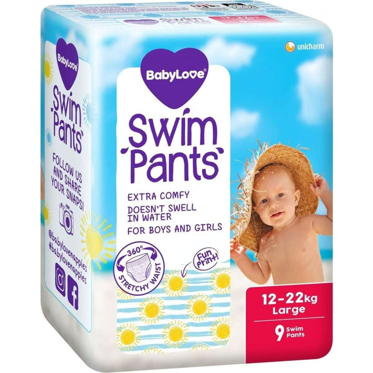BabyLove Swim Pants Size Large 12-22kg 9pk