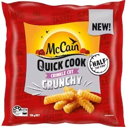 McCain Quick Cook Fries Crinkle Cut Crunchy 750g