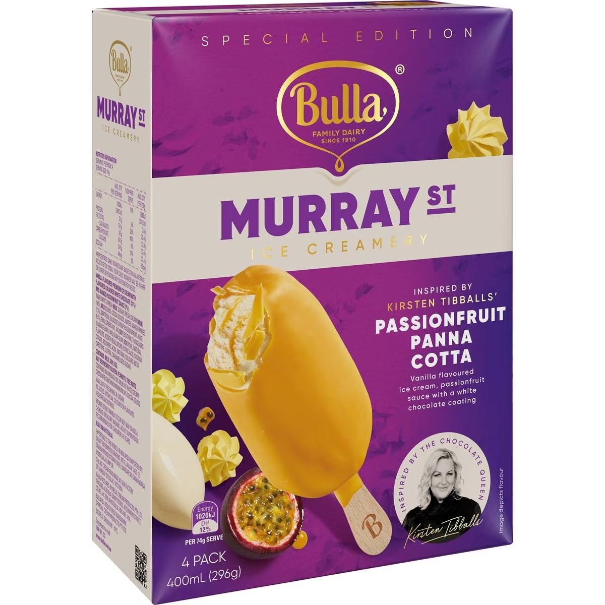 Bulla Murray Street Ice Cream Passionfruit Panna Cotta 4pk