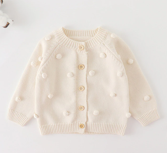 Cream Knitted Bubble Cardigan | Size 2