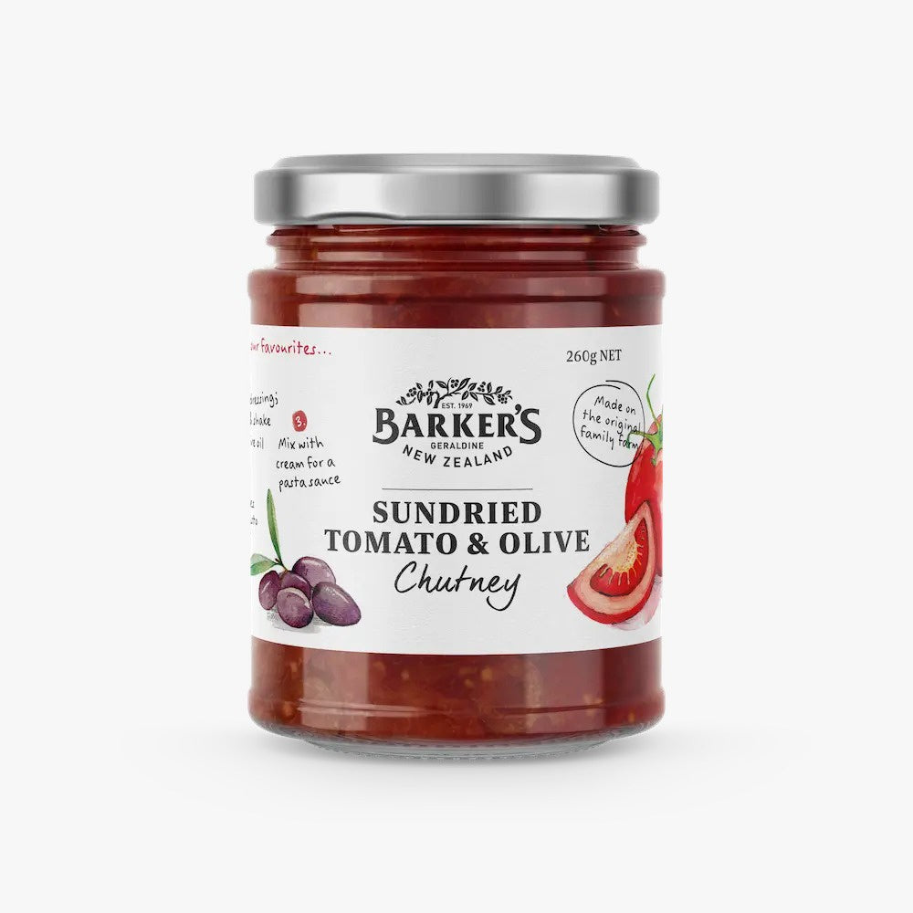 Barkers Sundried Tomato & Olive Chutney 240g