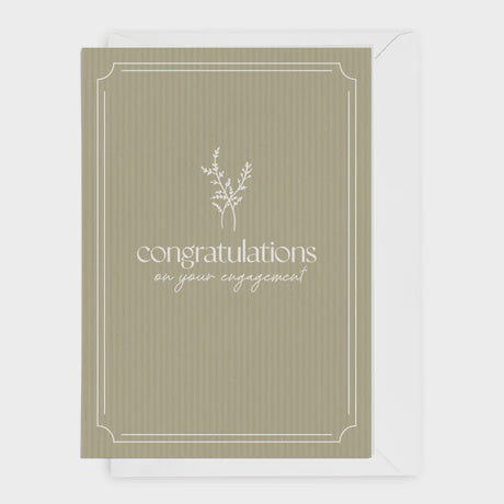 Congratulations on Your Engagement Botanical Greeting Card