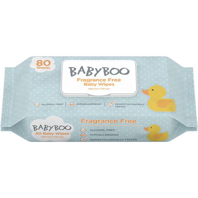 Babyboo Baby Wipes Unscented 80pk